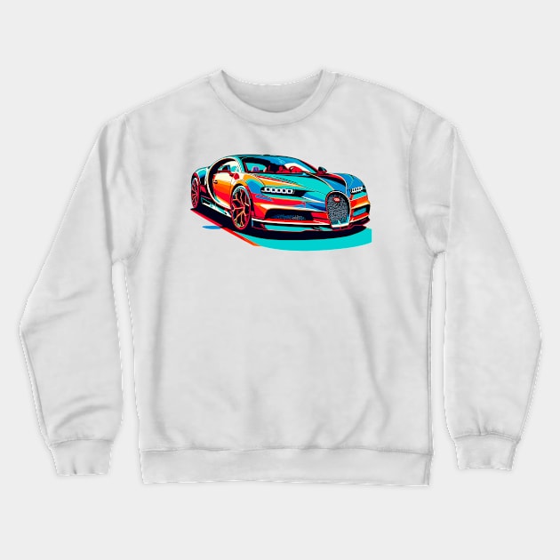 Bugatti Chiron Crewneck Sweatshirt by Vehicles-Art